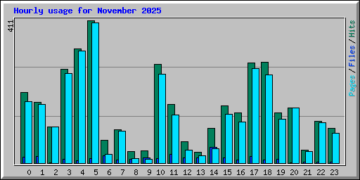 Hourly usage for November 2025