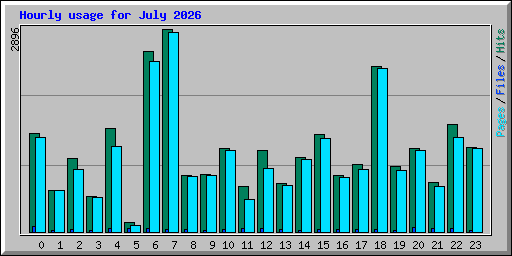 Hourly usage for July 2026